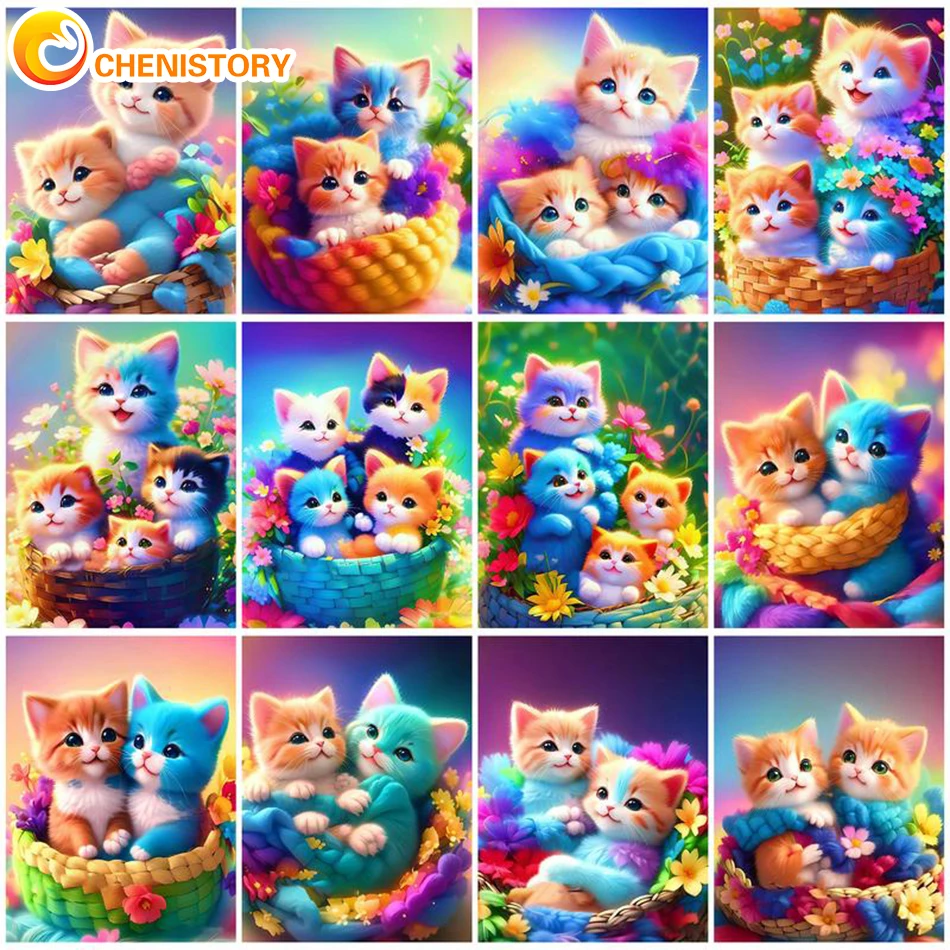 

Набор для рисования по номерам на холсте кошка, 40 х50 см