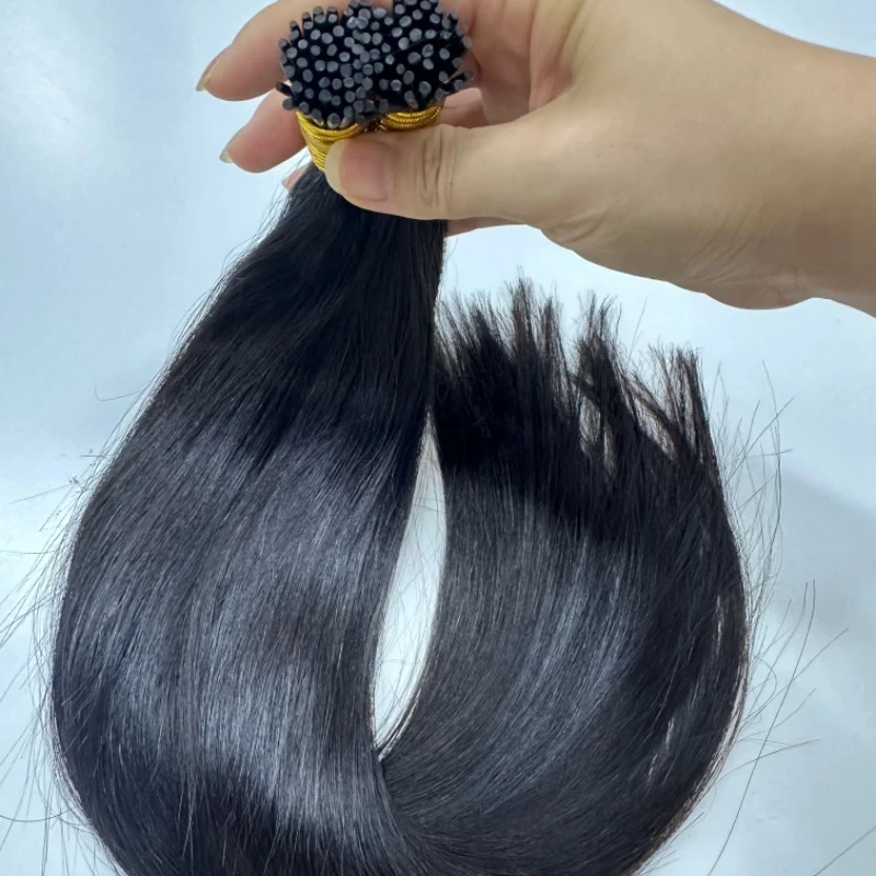 Keratin Capsule Brown Blonde Color 30 Inch Straight I Tip Hair Extensions Natural Real Fusion Human Hair Extensions Budles