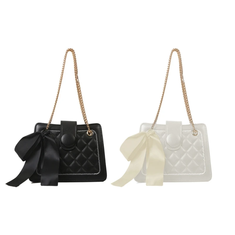 

M6CC Quilted Crossbody Purse for Women Small Satchel Handbag Chain Shoulder Bag Phone Wallet Purse for Girl Dating Work