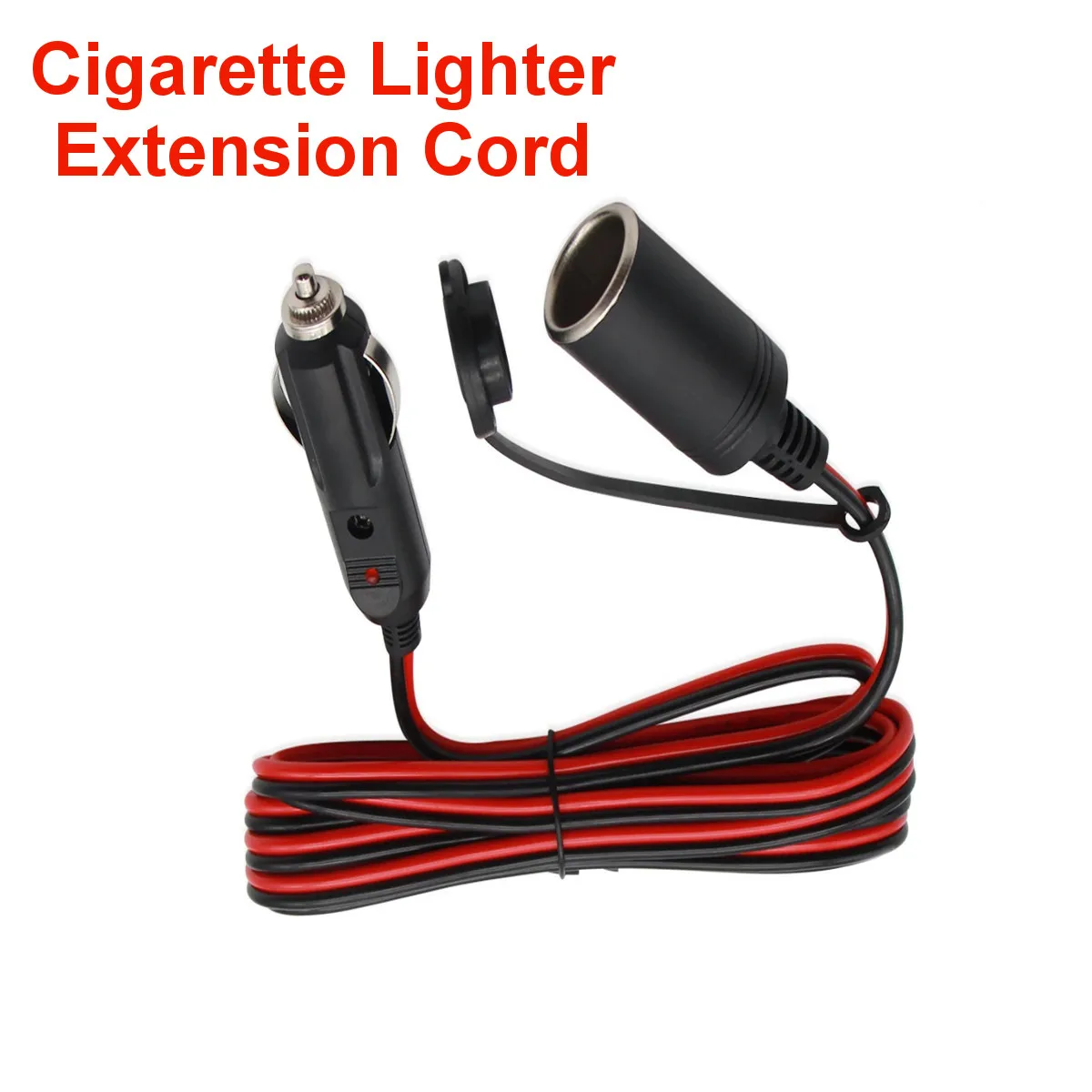 

Universal 15A Car Cigarette Lighter Extension Cable Replacement Automotive Male with Female with Replaceable Fuse 3M/4M/6M