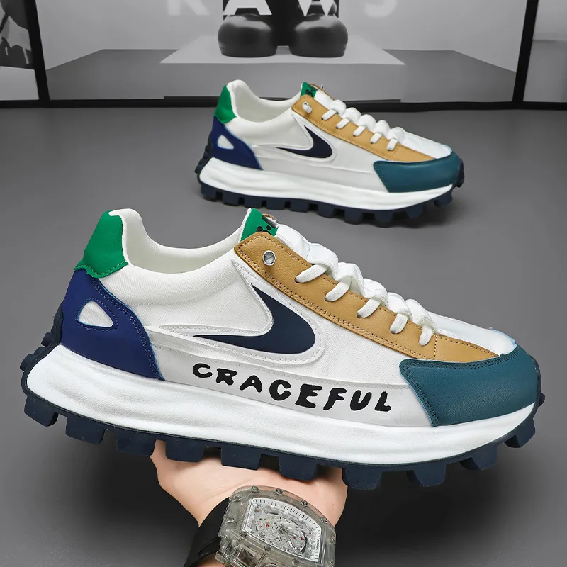 Men New Fashion Casual Cloth Shoes 2023 Summer New Casual Sports Shoes Mesh Breathable Vulcanize Shoes High Quality Sneakers