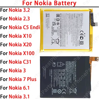 Batteria del telefono Per Nokia 3 3.1 3.2 2.3 6.1 C5 Endi X10 X20 X100 C31 7 Plus WT240 CN110 CN550 HE330 HE346 HE345 HE351