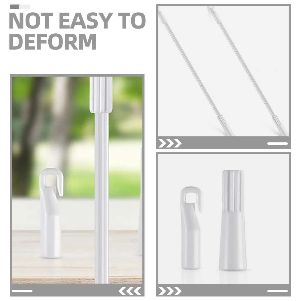 2Pcs Aluminum Alloy Curtain Pull Rods Replacement Blinds Blackout Tilt Drapery Parts Storage Hooks Easy Sturdy Smooth 5