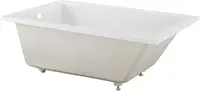 Well Made Forever SM-DB569 Voltaire 60"x30" Acrylic Drop-In Bathtub Beautiful Reversible Drain Designed for Durability 1