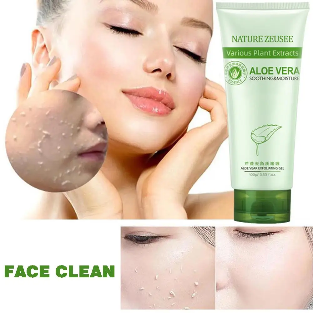 

Magical Aloe Face Exfoliating Cream Whitening Moisturizer Acne Treatment Repair Scrub Skin Blackhead Care Facial Gel Cleani J6L6