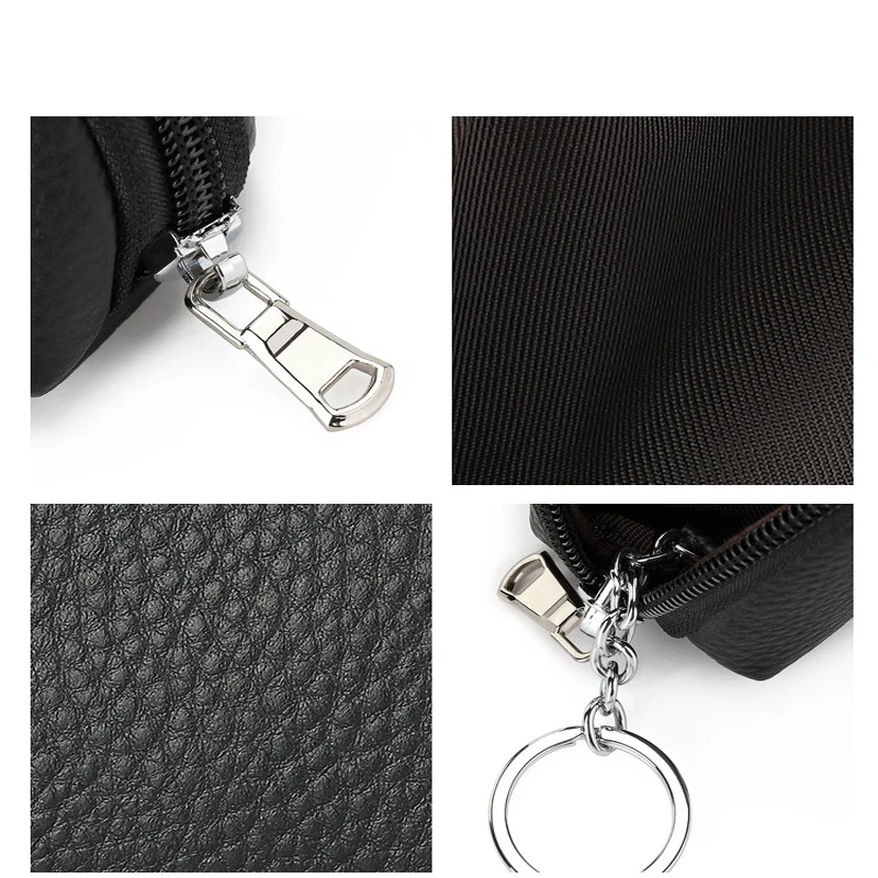 Fashion Soft Genuine Pebble Leather Coin Purse Small Cute Half Moon Card Key Zipper Change Pouch Wallet for Women coin purse coin wallet