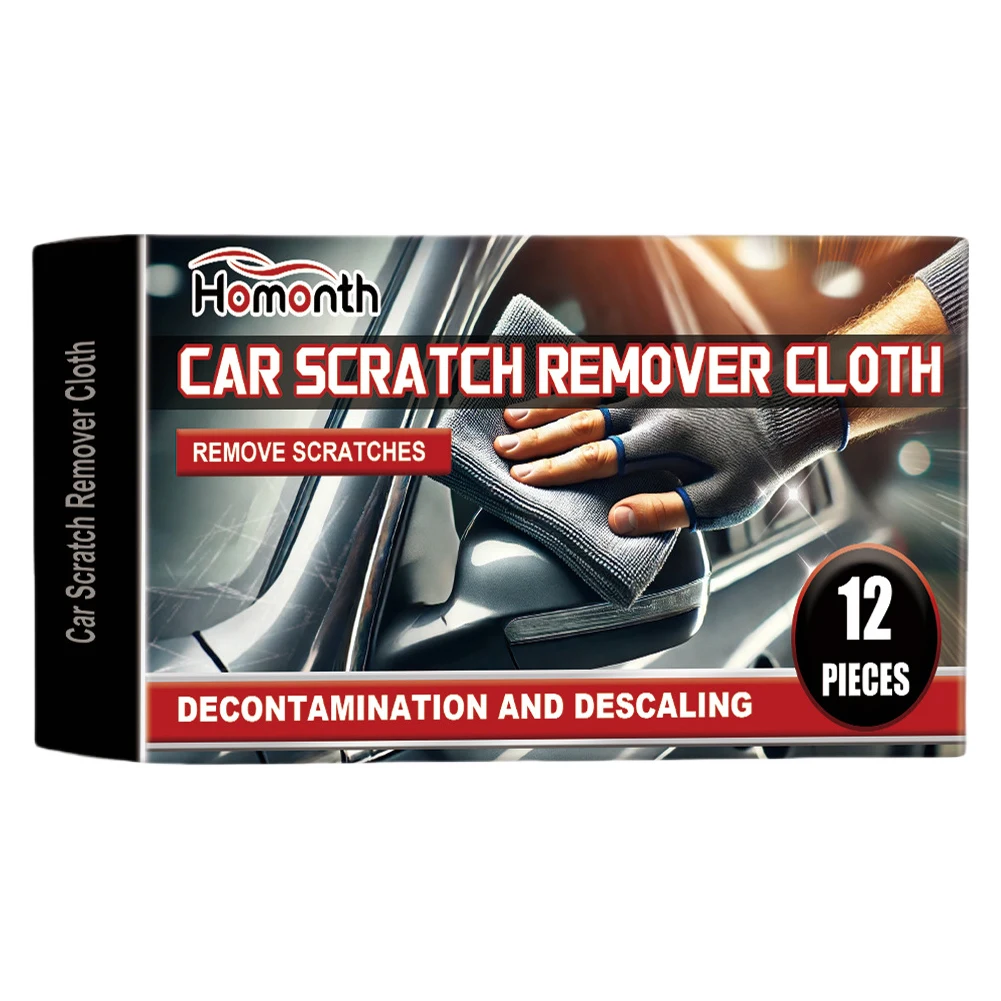 12Pcs Car Scratches Nano Cloth Car Nano Sparkle Cloth Easily Repair Paint Scratches Car Polishing Cleaning Cloth Car Maintenance