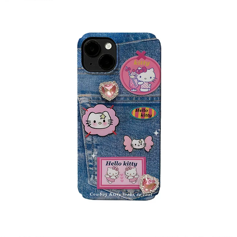 

Милый мультяшный чехол с Hello Kitty для iPhone 15 14 13 12 11 Pro Max Mini Coque, Роскошный чехол для телефона, чехол для 15 Pro Max, чехол