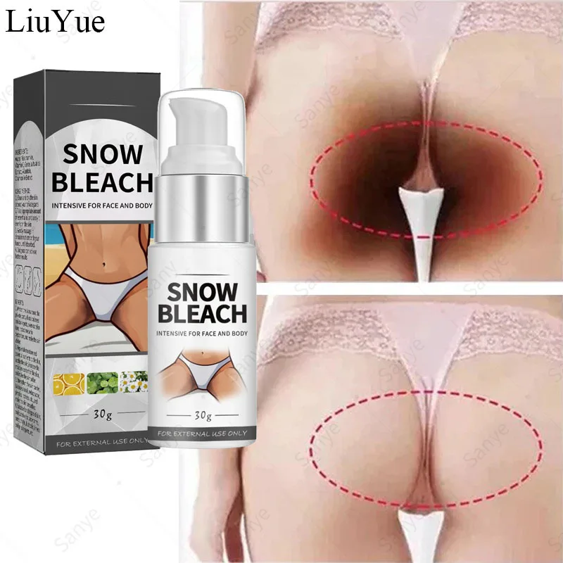 

Body Private Parts Bleaching Cream Bikini Area Quick Whitening Emulsion Women Underarm Inner Thighs Brightening Cream Dark Skin