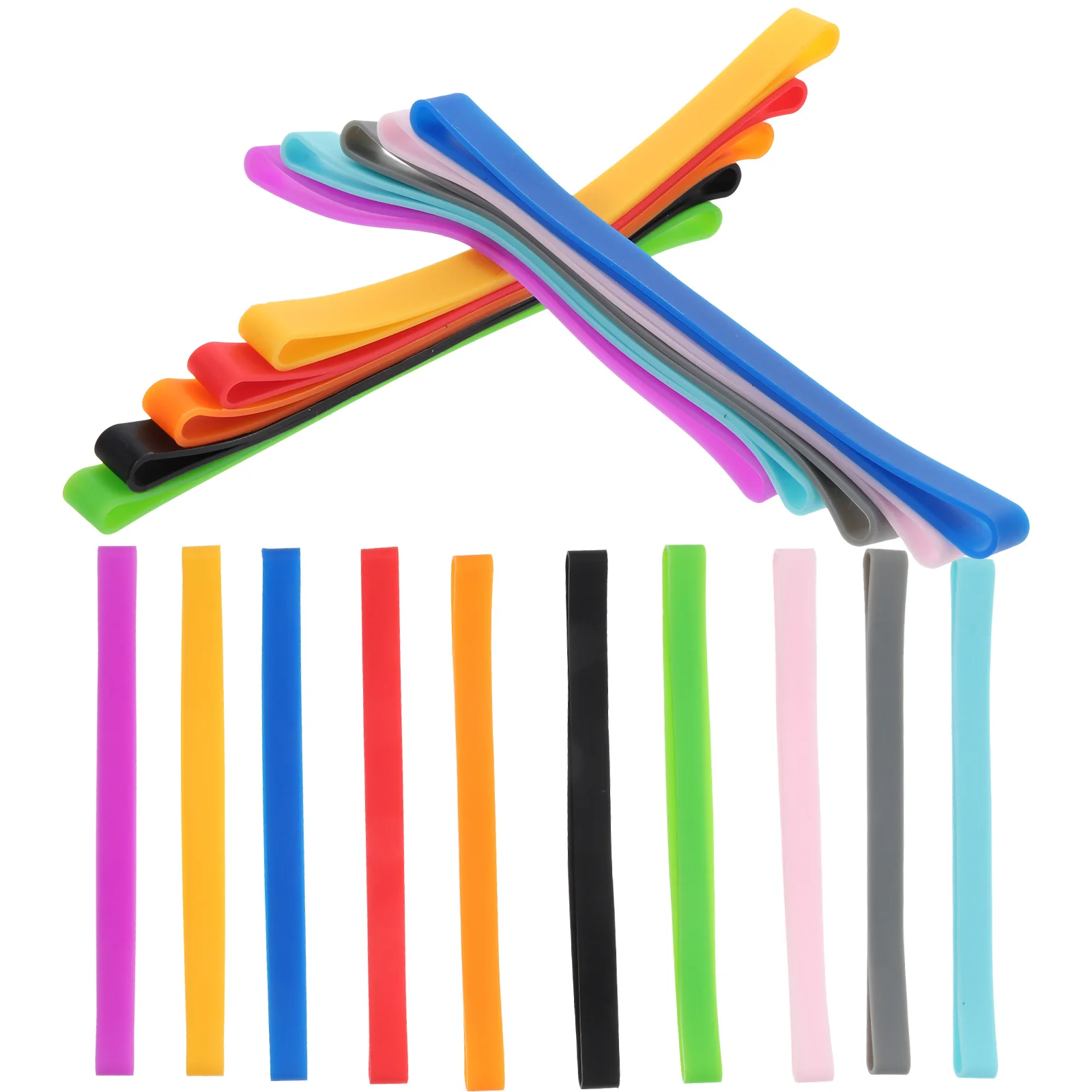 

Elastic Silicone Bands Colored Straps Book Binding Bands Bento Box Silicone Bands for Notebooks Binding Books Fixing
