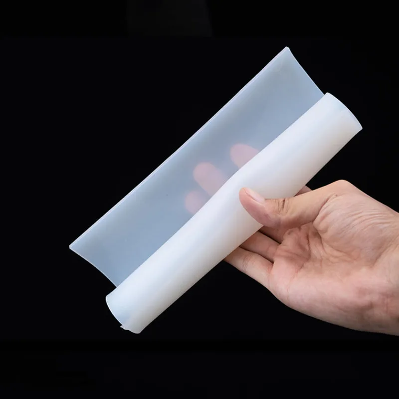 Foglio In Gomma Silicone 500x500 Mm – Spessore 0,5-3 Mm, Bianco/nero, Antiscivolo E Resistente, Per Fai-da-te E Protezione