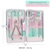 7/12/18 pcs Nail Clipper, Rainbow Chameleon Manicure Nail Kits, Stainless Steel Professional Pedicure Set, Nail Scissors, Nail F 5