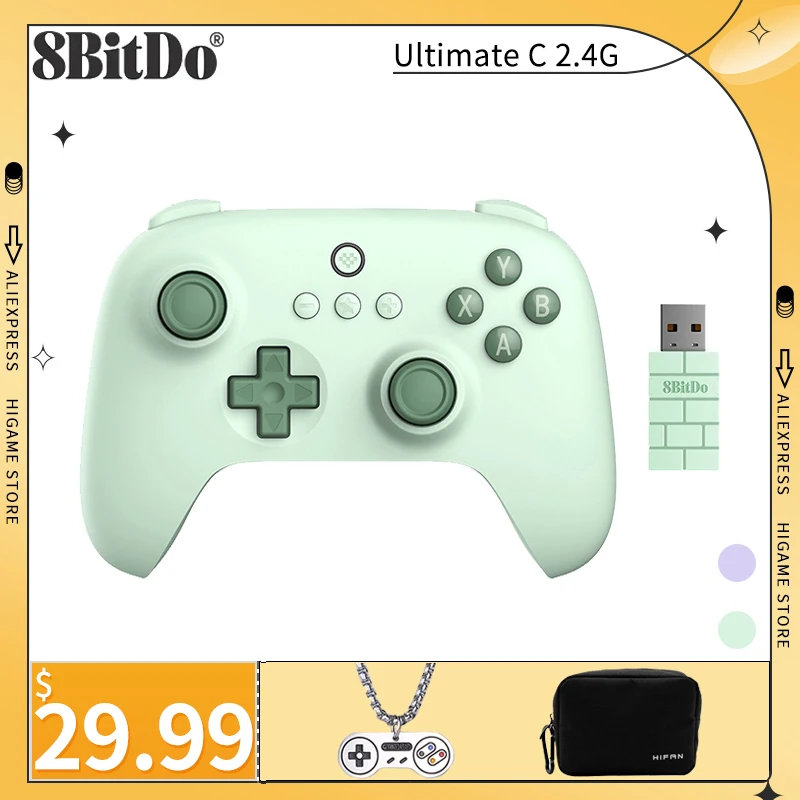 

Беспроводной контроллер 8bitdo Ultimate C 2,4G Plug and play для Windows, Android и Steam Deck Raspberry Pi