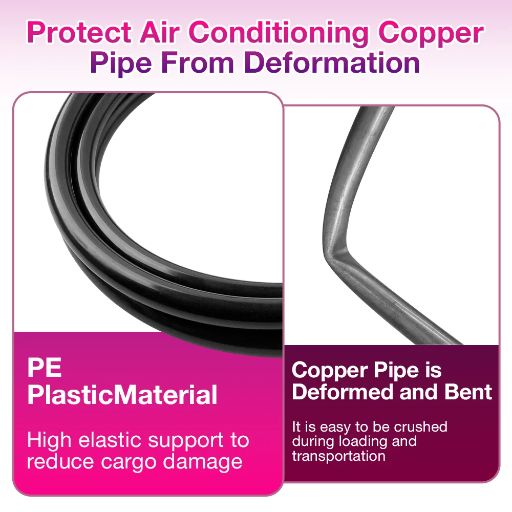 Air Conditioning Pipe Bend Protector - 4M PE Plastic Anti-Deformation Strip