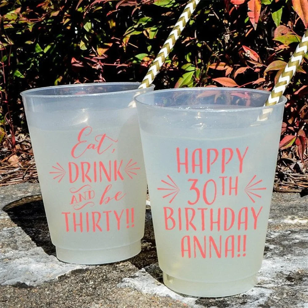 

We're Engaged Custom Party Cups, Engagement Party Favors, Printed Frost-Flex Cups, Wedding Reception Decor, Bridal Shower, Rehea