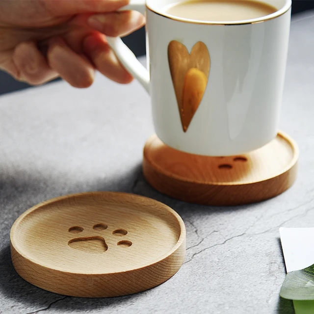 Wood Tree Shape Placemats Bar Home Decor Non-slip Coaster Set Wood Placemats  Table Mat Round Cup Pad - AliExpress