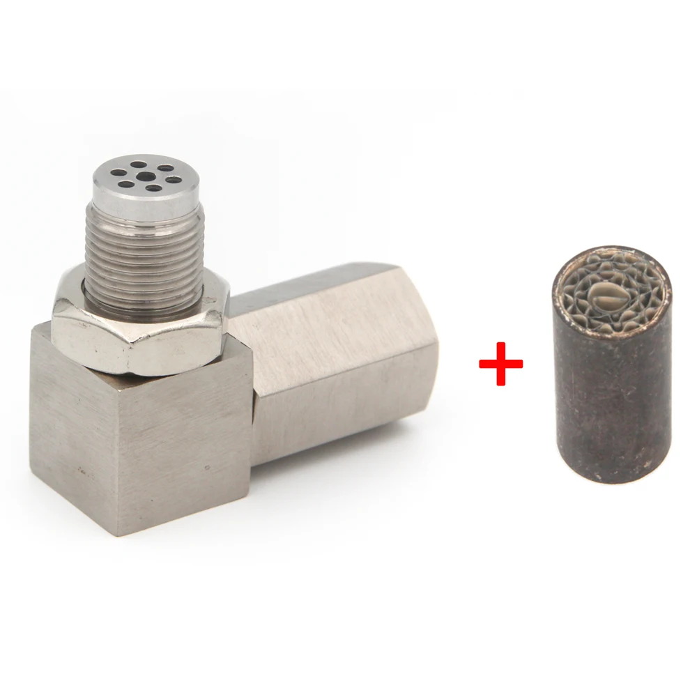 Mini Catalytic Converter 90 Degree Exhaust Pipe O2 Sensor Spacer