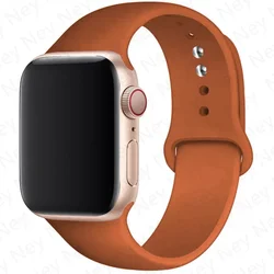 Premium Sport Soft Silicone Watch Band - Durable Rubber Strap - 38mm - 40mm - 41mm M - L (13 Orange)