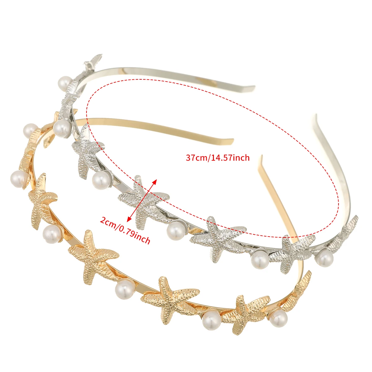 Star Bell Pearl Headbands Hair Hoop Women Luxury Elegant Hair Bands Fashion Korean Hair Accessories Headband Bezel Hair Hoops