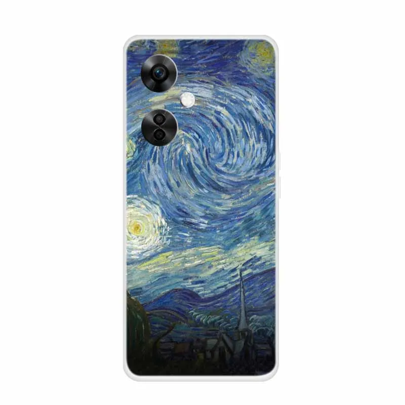 Clear Wolf Design Soft TPU Silicone Phone Cover - Transparent Etui for OnePlus Nord CE 3 Lite