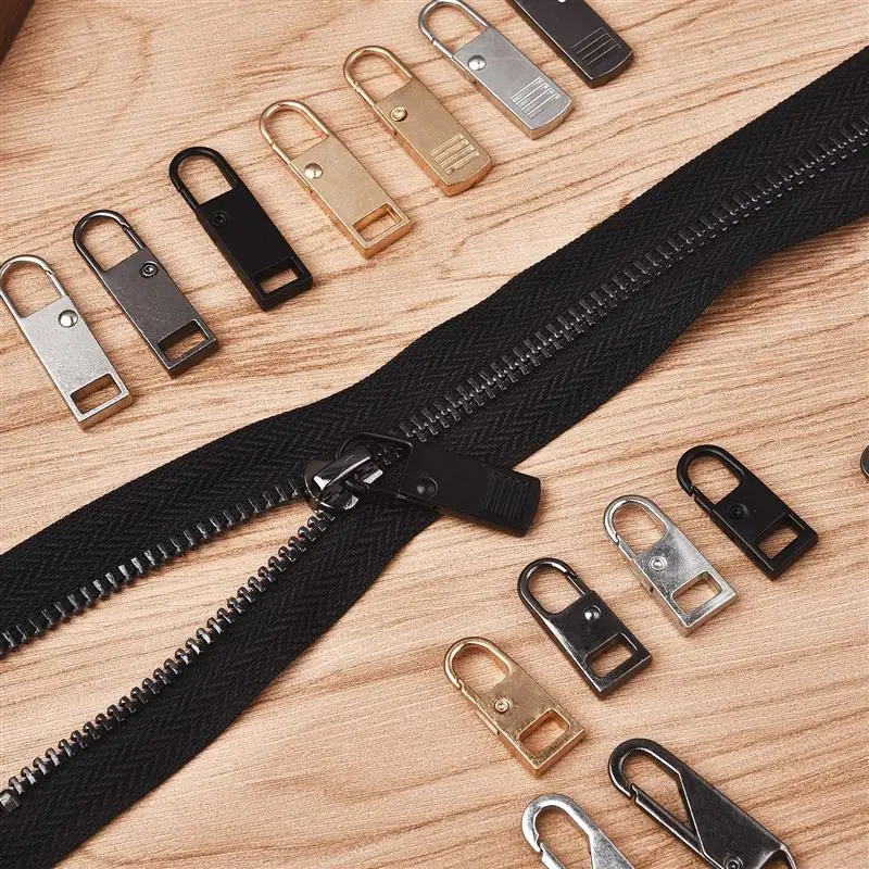 Fashion Zipper Slider Puller Instant Zipper Repair Kit Replacement For Broken Buckle Travel Bag Suitcase Head