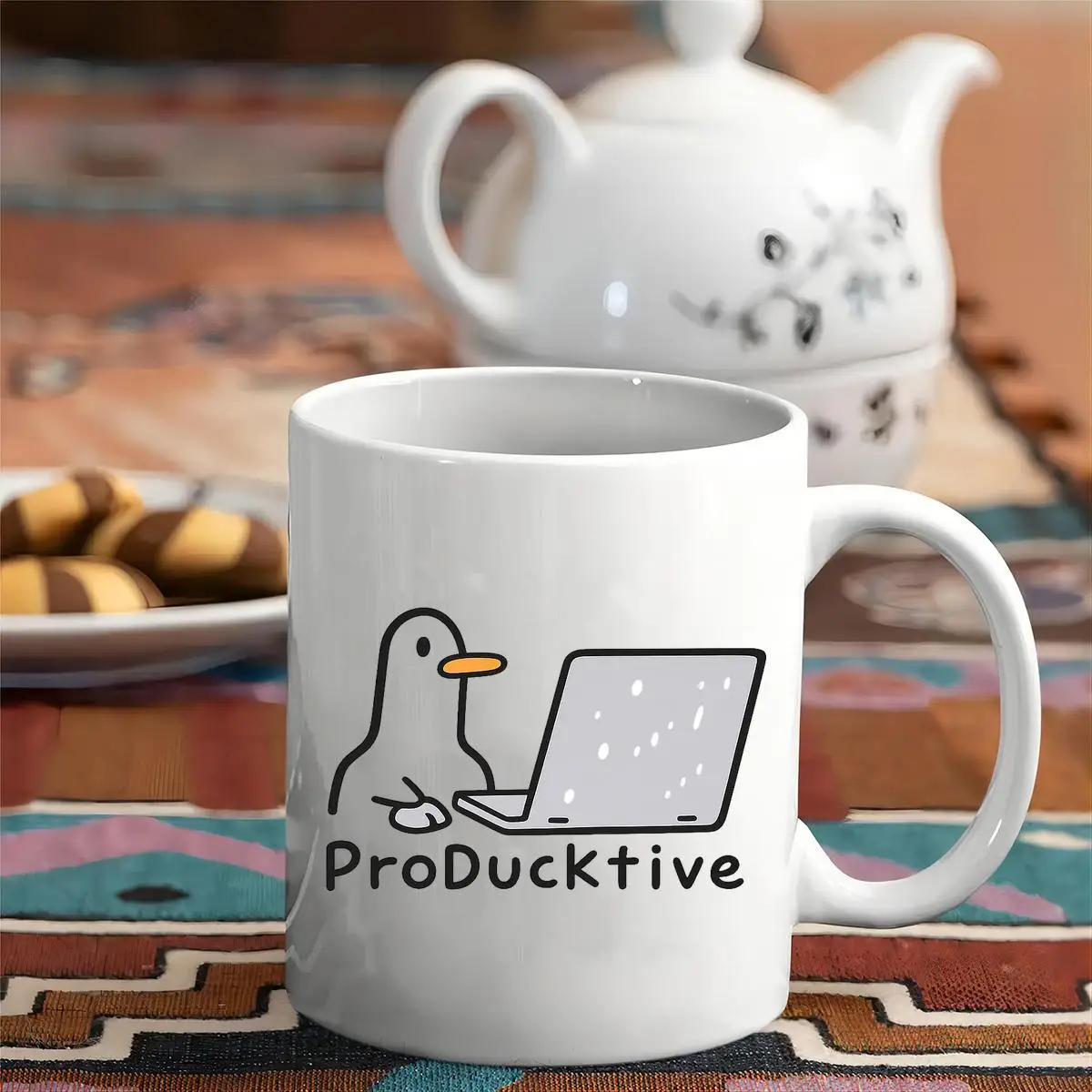 Mug ProDUCKtive avec canard | Tasse humoristique bureau