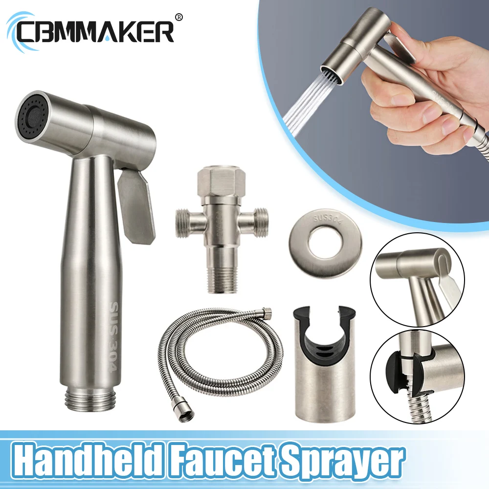 Rociador De Bidé De Mano Para Inodoro - Conexión 1/2", Acero Cromado, Ideal Para Higiene Personal Y Limpieza De Pañales De Tela