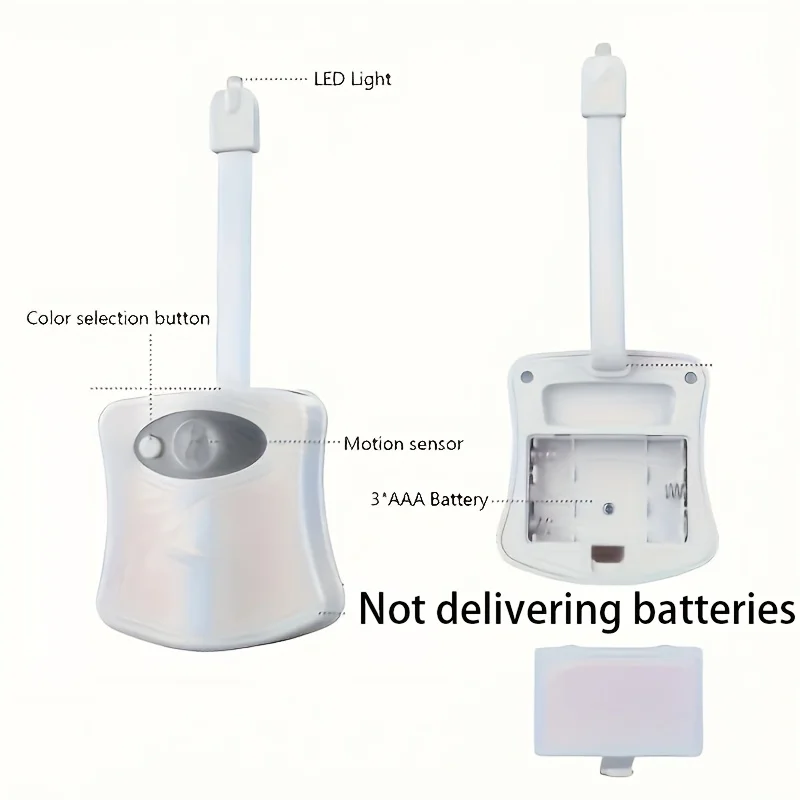 Motion Sensor Light LED Night Light LED Motion Sensor Light Night Light Motion Sensor Night Light LED Night Lamp Motion Sensor LED Light Motion Sensor Lamp 16-Color LED Toilet Night Light Motion Sensor Easy Install Energy-Saving Bathroom Illumination Perfect Gift Home De