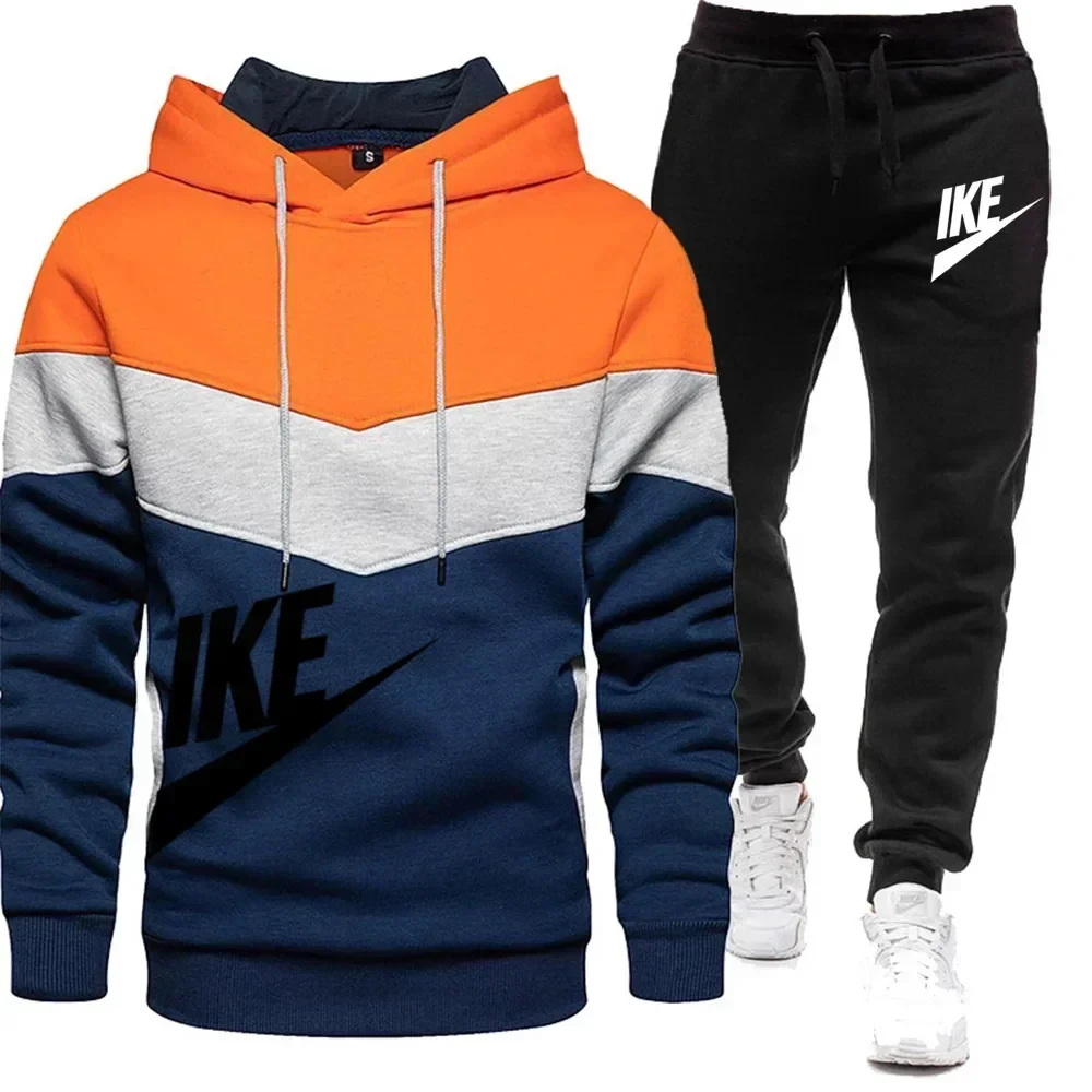 Men's Zippered Sweatshirt and Pants Sets, Casual Workout Suit, Brand Clothes, Sweater, Fall, Winter, New, 2024, 2 Pieces
