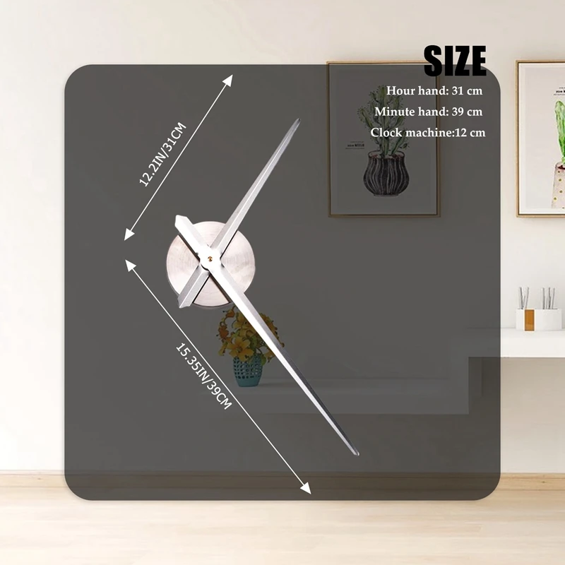 Dentist DIY Giant Wall Clock Oversized Wall Clock Big Needle Mirror Dentist Office Decor Gift Art