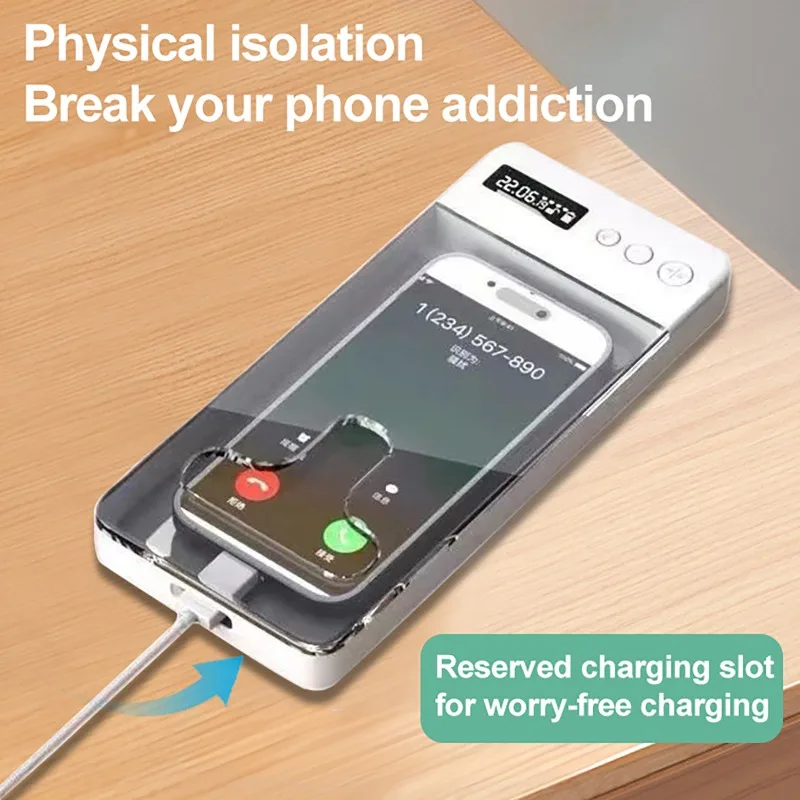 Enhanced Self-Discipline Timer Lock Box with LCD Display and Internet Detox Functionality