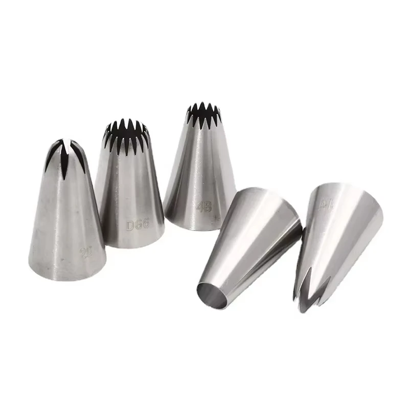 Cake Decorating Tip Set Cake Icing Nozzles Baking Nozzle Set Cake Decorating Nozzle Set Baking Supplies 5pc Piping Nozzle Cream Cake Cupcake Drop Flower Rose Pastry Nozzles Cookies Baking Tools Decorating Tips#1M 2D 2A 4B D66