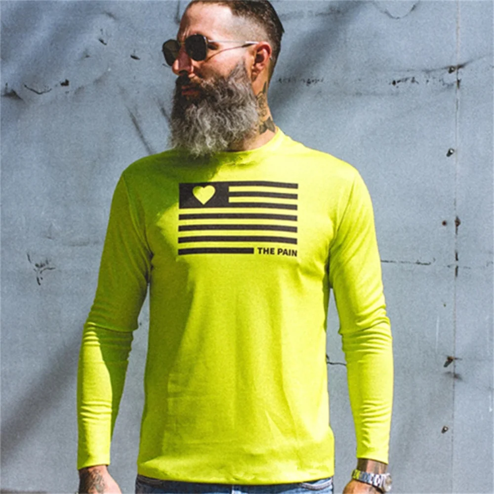 Love The Pain Men's Downhill Jerseys Mountain Bike Mtb Shirts Offroad Dh Motorcycle Long Sleeve T-shirt Motocross Sportwear New