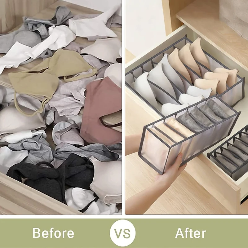 Storage box Underwear storage organizer Underwear storage box Drawer divider Drawer organizer Underwear storage box Socks wardrobe Drawer-type Panty socks Compartment storage boxes Drawer box Home