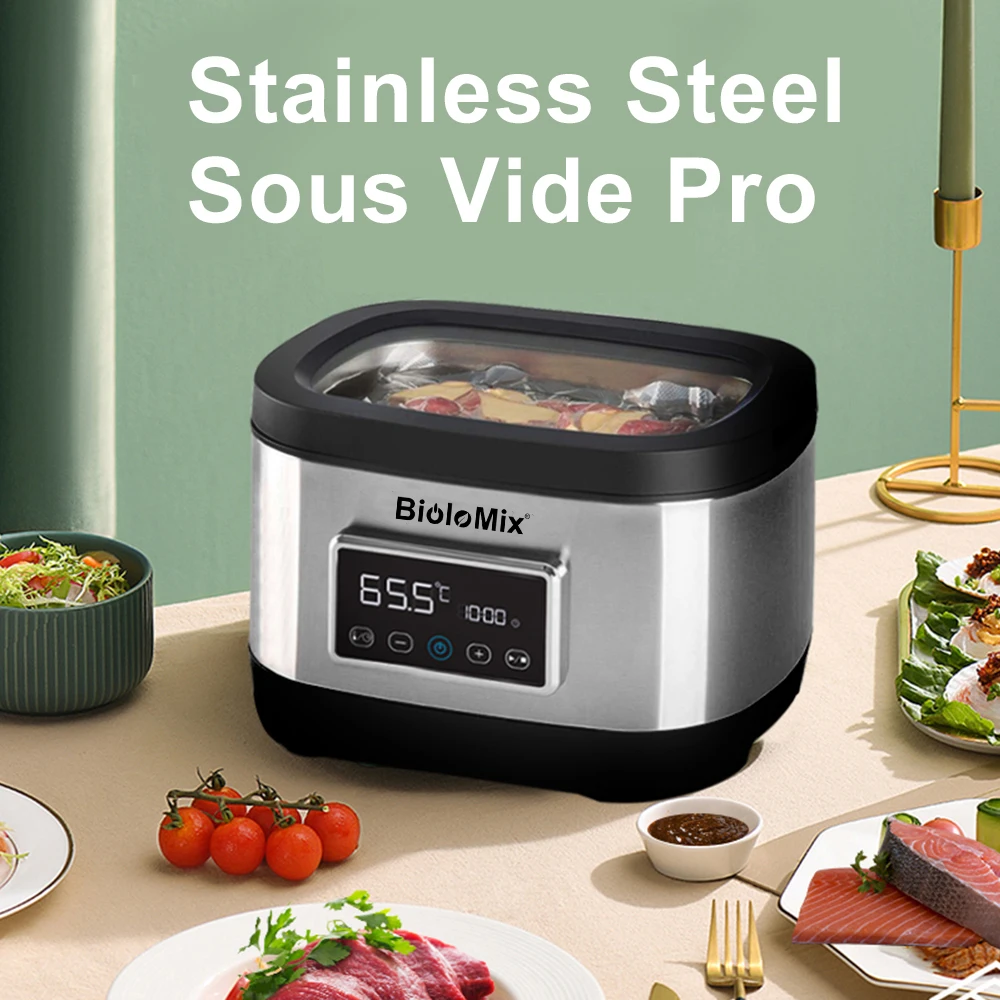Sous Vide Cooker BioloMix 6th Generation Stainless Steel Sous Vide Oven Pro 8L Touch Control Accurate Temperature Water Circulator Bath Cooker sous vide cooker