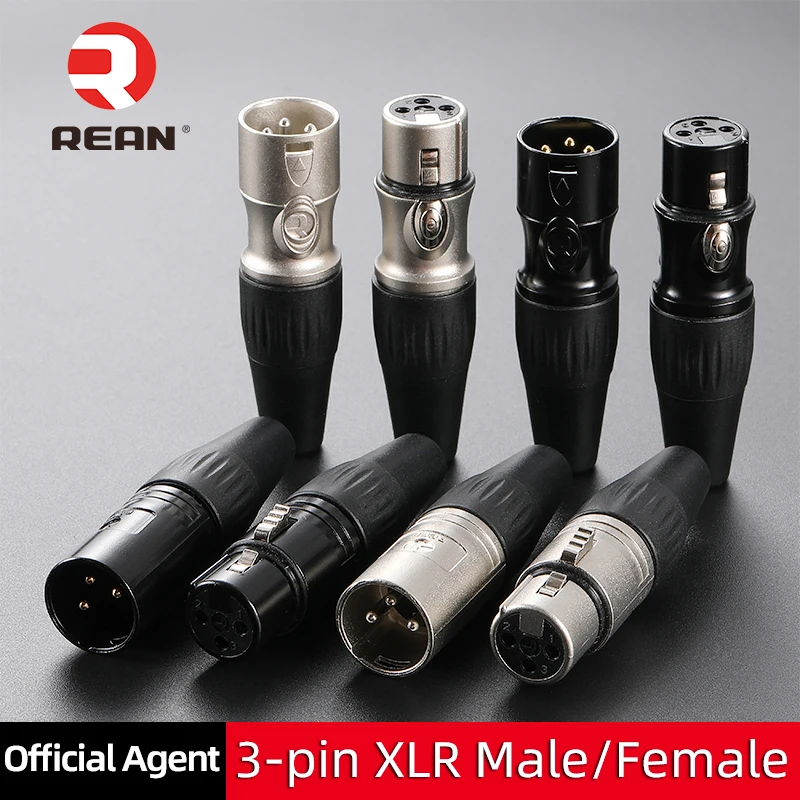 

NEUTRIK's REAN 1/5Pairs XLR Male / Female Plugs 3 Pin Audio Balanced XLR Plug YS136N YS137N YS176 YS177YONGSHENG Microphone Line