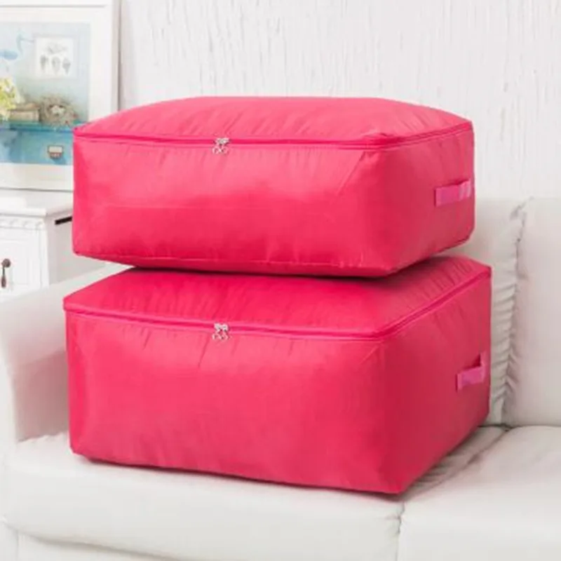 Quilt Storage Bag Oxford Organizer Large Capacity Closet Organizers Blanket Dustproof Zipper Storage Bags Wardrobe Storage Box 2