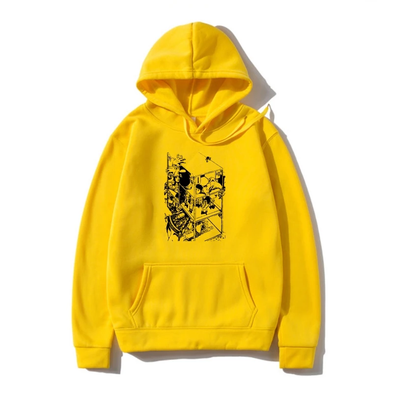 

Shintaro Kago Funny Pullover Men Uzumaki Junji Ito Horror Manga Warm Fleece Design Hoody Cotton Crewneck Outerwear
