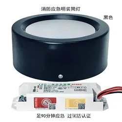 Smart LED Emergency Downlight, Surface Mounted, Dual Light, 5 - Inch, 12W (12W Black)