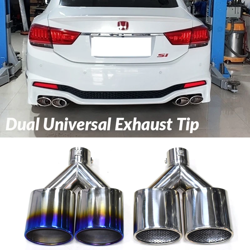 

1 Pcs 304 Stainless Steel Exhaust Tip Universal Exhaust Pipe Muffler Tip Y Pipe For Universal Ca Dual Exhaust Nozzle For Golf R