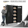 43 W x 20 D x 72H Garage Storage Cabinet, Metal Storage Cabinet with Pegboards, Wheels, Locking Doors and Adjustable Shelves 2