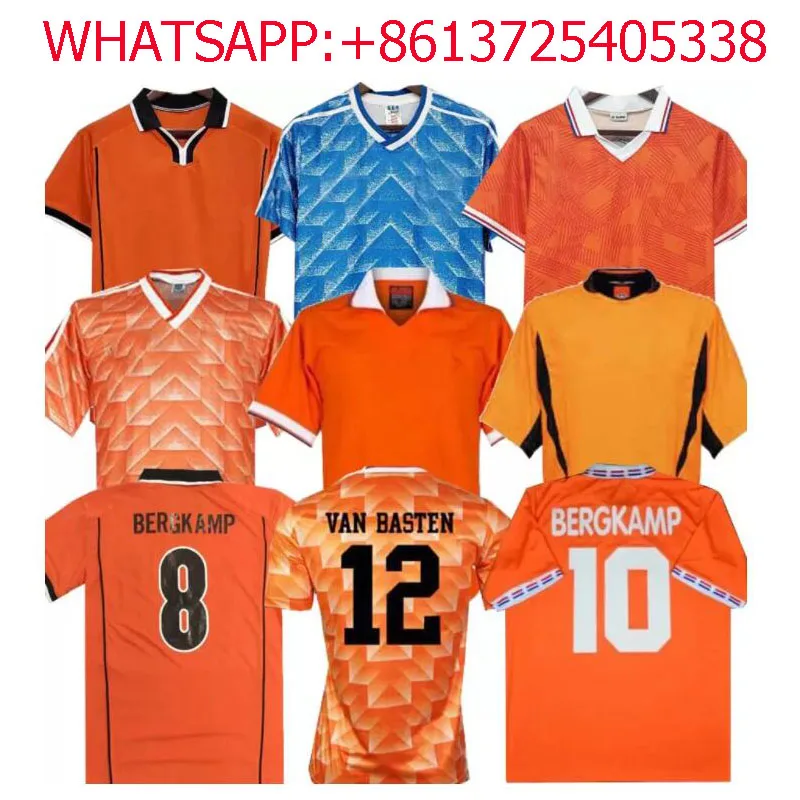 Ретро футболка Gullit 1988 2012 фургон бастен 2010 2000 2002 1998 винтажные футбольные рубашки