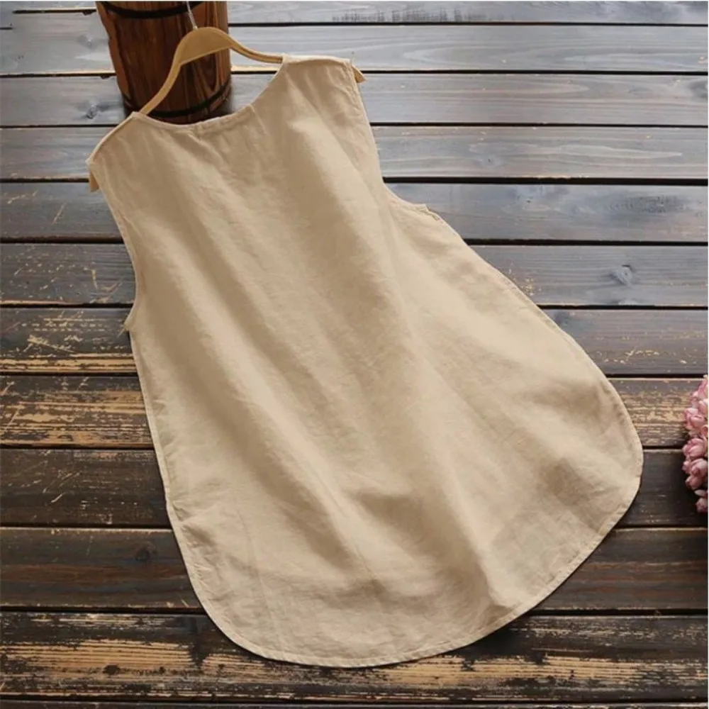 

Thin Women Basic Style Vest Leisure Plus Size Solid Casual Vest Irregular Pullover