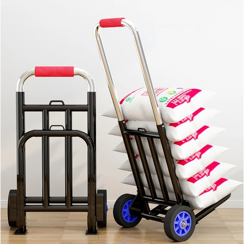 Multipurpose Portable Hand Trolley Convenient Foldable Pull Cart Practical Hand Carts for Home and Garden Needs 22mm Pipe Diamet