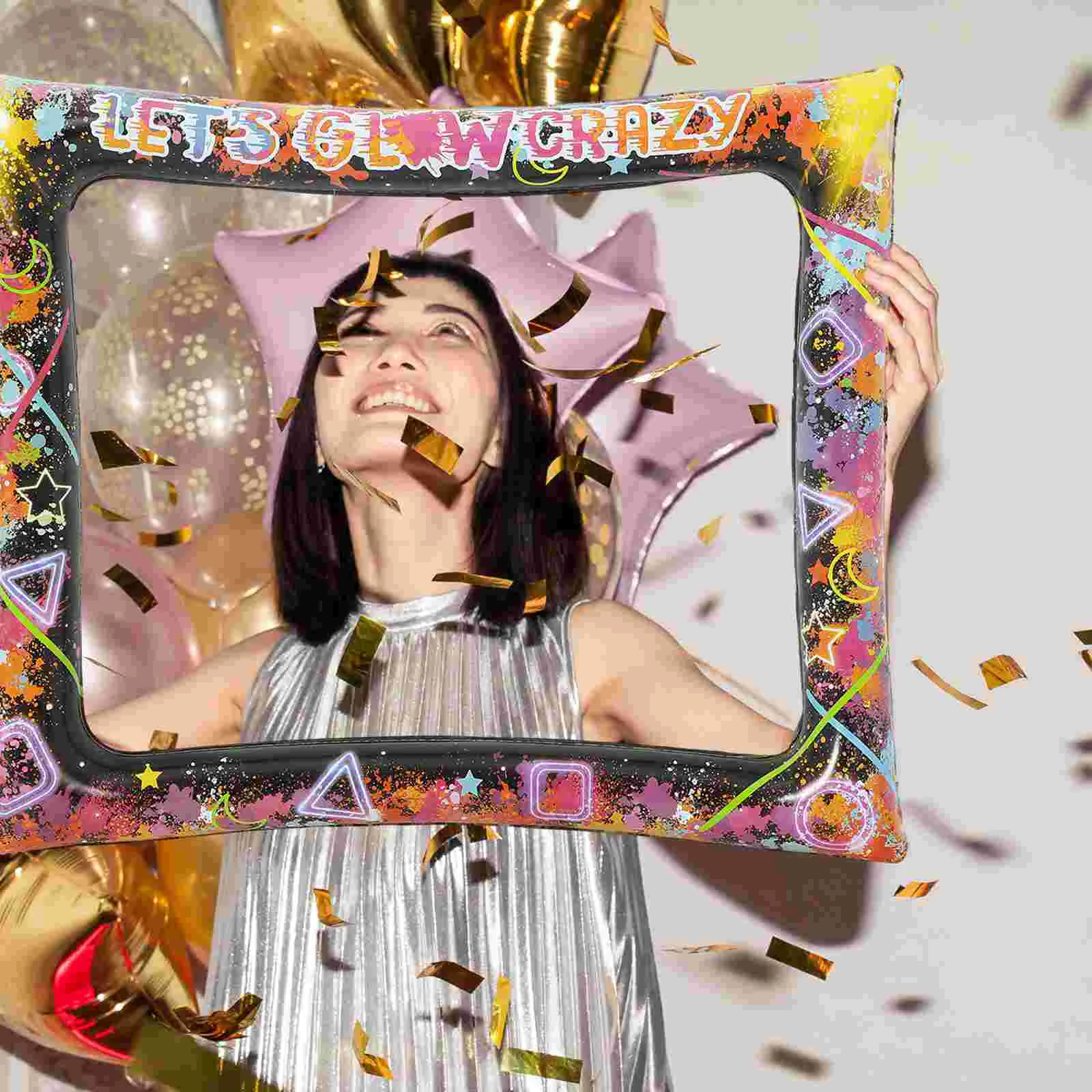 Photobooth Anniversaire Cadre Photo Gonflable 65x78cm Accessoire