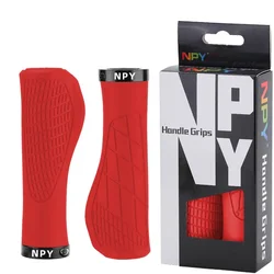 Shockproof Anti-Slip Bicycle Handlebar Grips - Lock-On Rubber MTB Bike Accessories (RED)
