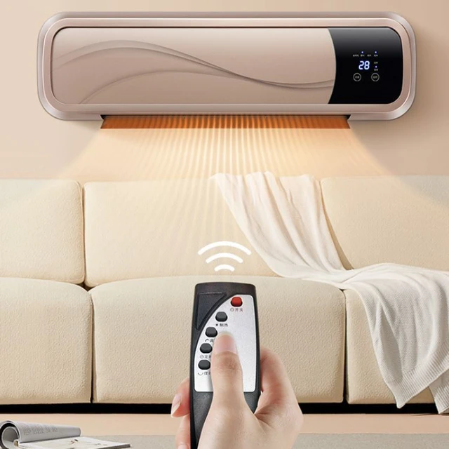 Space Heater Electric Heating Wall Hanging Warm Air Blower Whole House Air  Conditioning Heater Home Bathroom