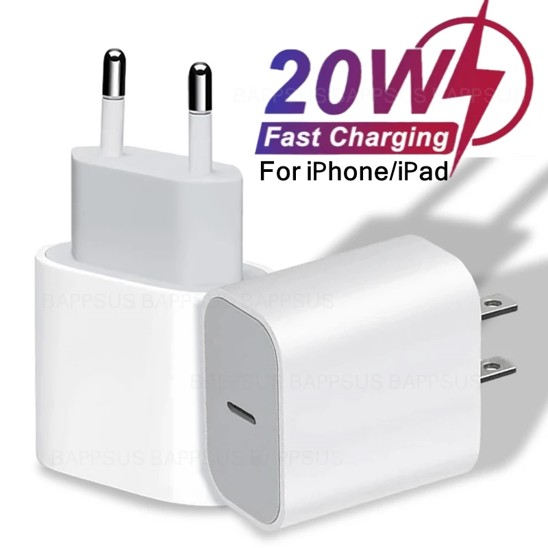 Caricabatterie Rapido Pd Da 20W Per Apple Iphone 15 15Plus 15Pro Max Ricarica Rapida Tipo C Usb-C Adattatore Per Caricabatterie Per Telefono Per Ipad 