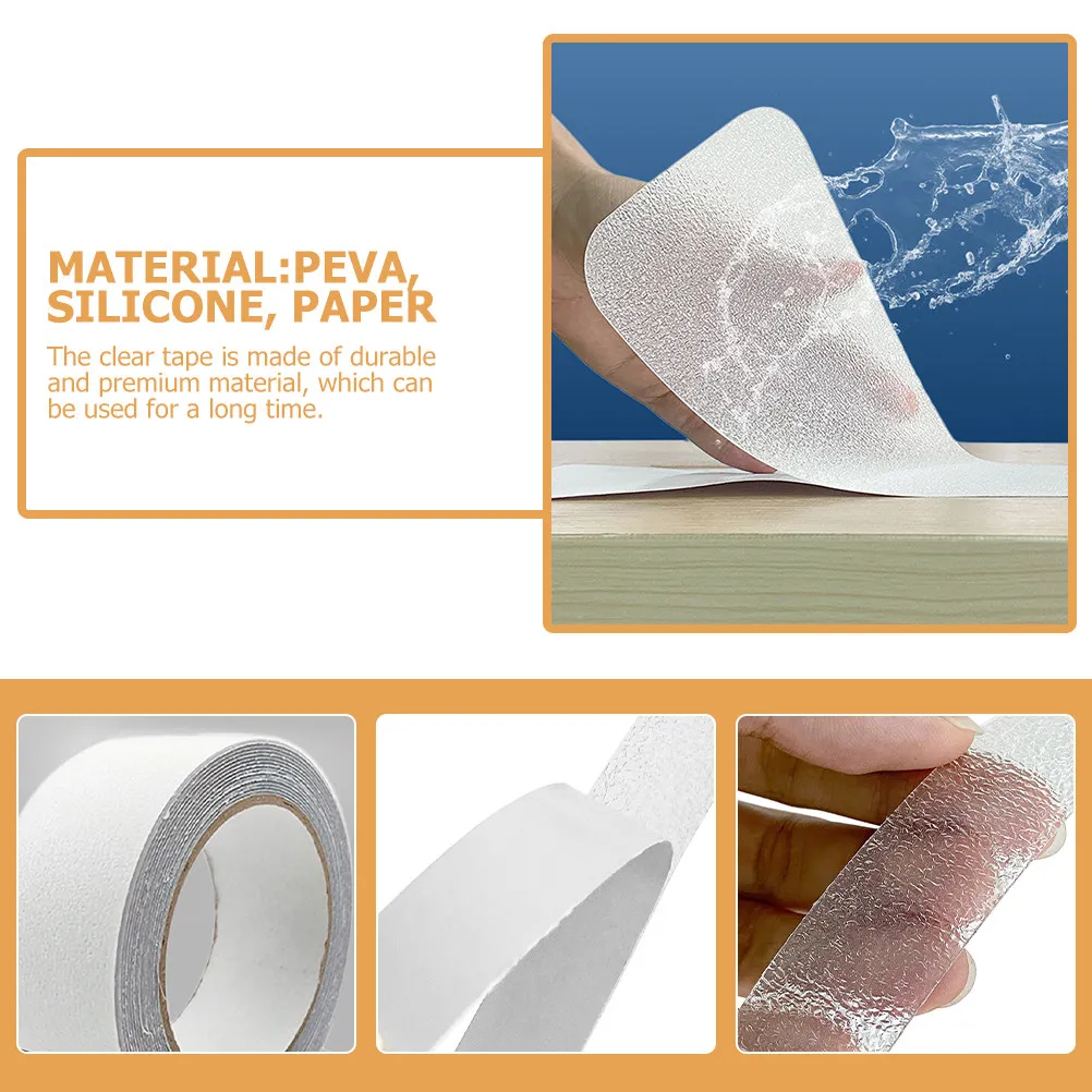 1개의 안전하고 투명한 미끄럼 방지 테이프 (야외 계단, 출입구, 미끄러운 계단, 논슬립 그립 테이프, 투명 계단 트레드)