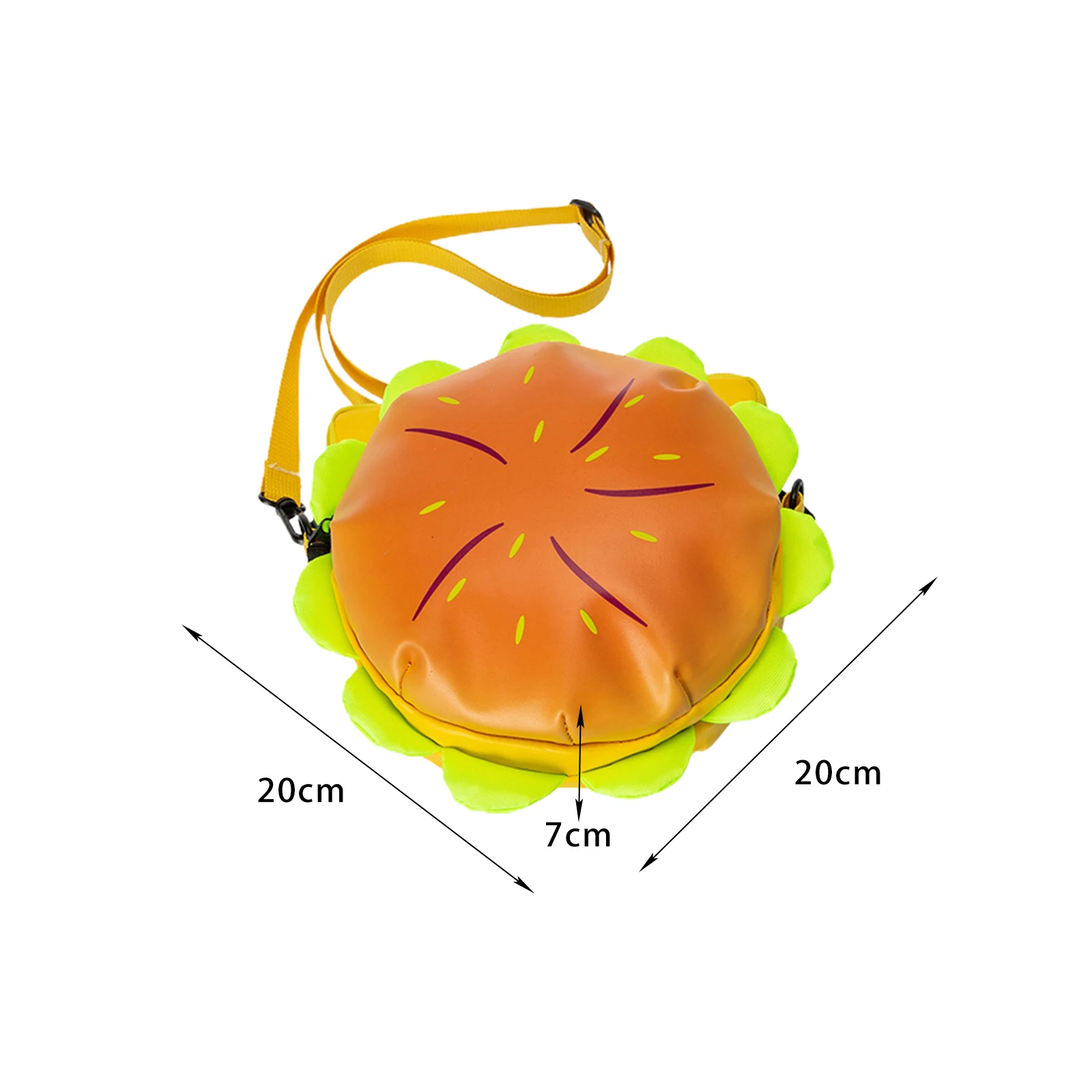 Stylish Hamburger Daypack Laptop Storage Zipper Portable